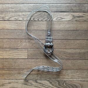 Urban outfitters Clear plastic belt with silver buckle size M